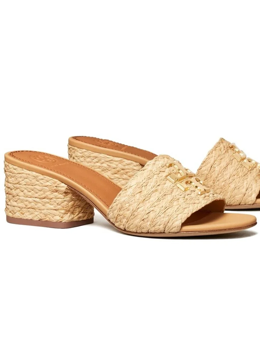 Tory Burch Everly Raffia Block Sandal